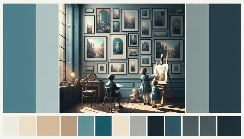 Children's artwork with a virtual frame