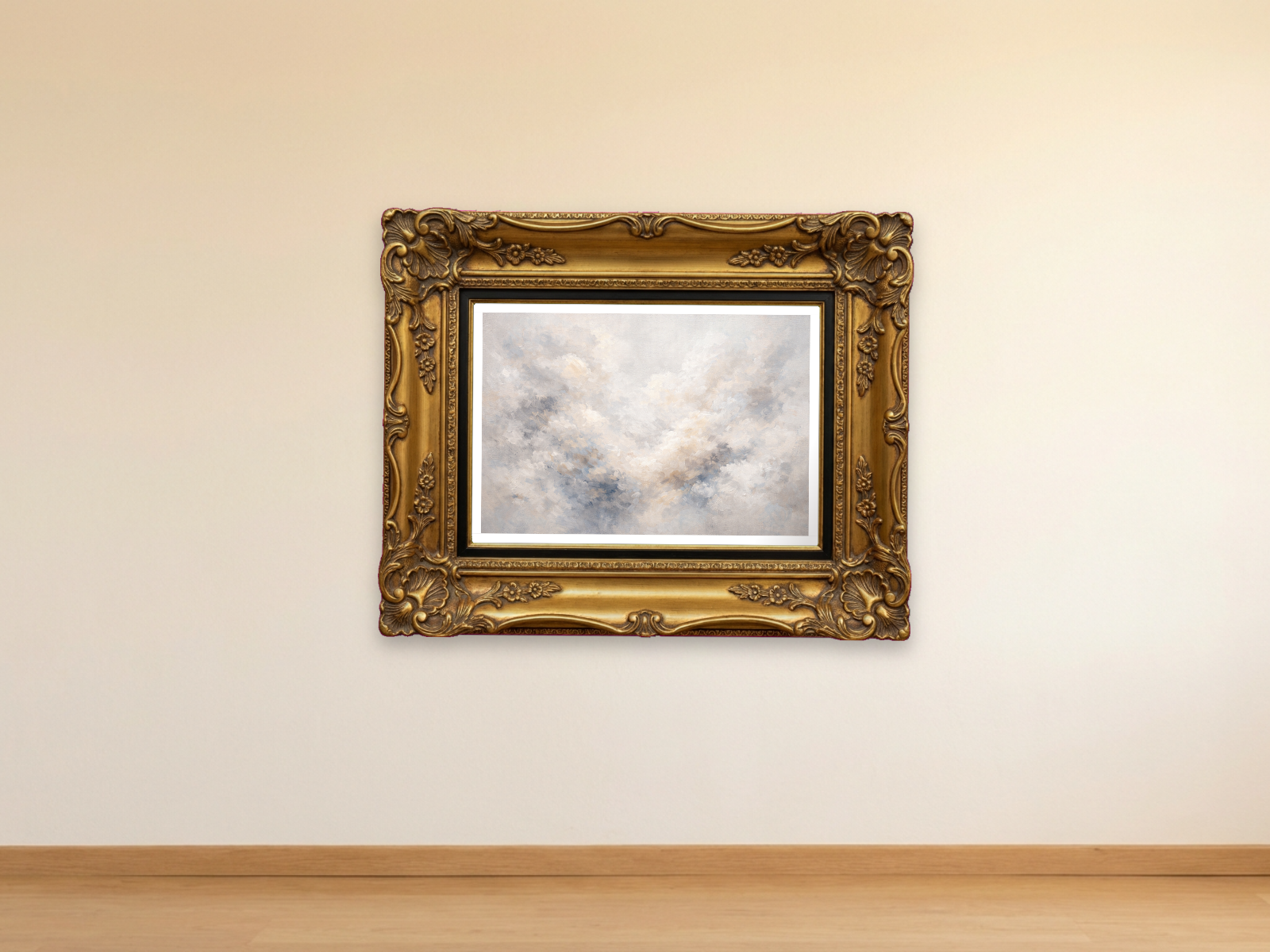 Framed artwork on wall - the result